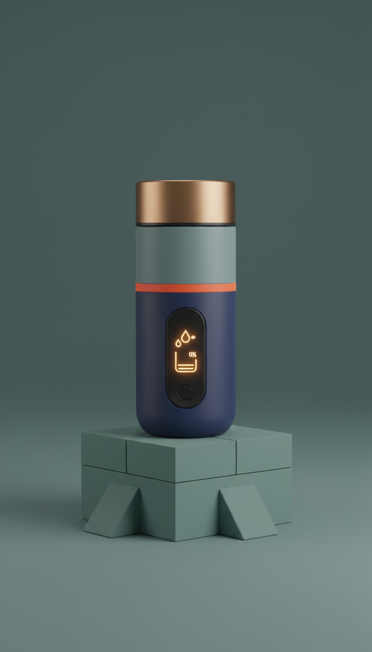 Compact Smart Bottle with Hydration Alerts