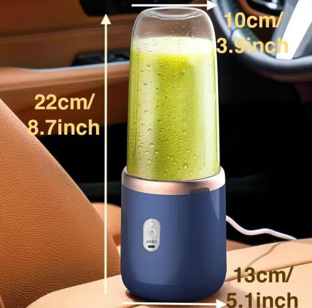 Portable USB Rechargeable Smoothie Blender | 6-Blade Mini Personal Juicer | 1500mAh Electric Fruit Mixer | 3-Speed Travel Blender